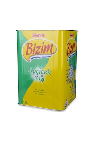 Bizim Ayçiçek Yağı Teneke 18 L