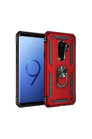 Zore Galaxy Uyumlu S9 Plus Kılıf Msra Vega Kapak - Kırmızı Kırmızı