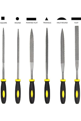 6163 Mini Ahşap Törpü Eğe Seti 14 CM 6'lı