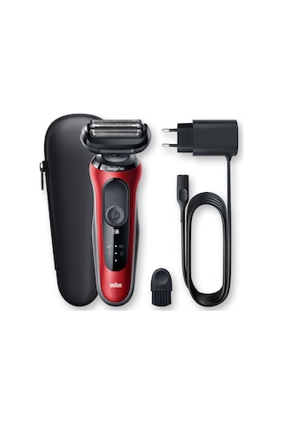 Braun 6 Serisi R1000S Kırmızı SensoFlex Islak&Kuru Kablosuz + Seyahat Çantası