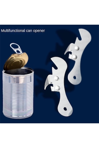 Paslanmaz Çelik Çok Fonksiyonlu Konserve Açacağı Emniyet Yan Kesim Manuel Teneke Profesyonel Ergonomik Kavanoz Teneke Açacağı Kutular Mutfak Aracı Gümüş