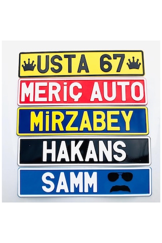 Dekor Plaka, Sari Plaka, Hediyelik Plaka, Özel Plaka 134472905