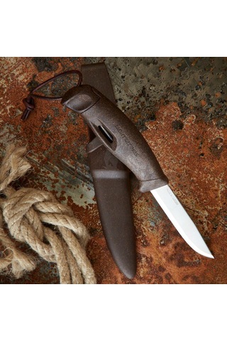 Morakniv Bushcraft Lmf Ateş Başlatıcılı Kamp Bıçak Koyu Kahverengi