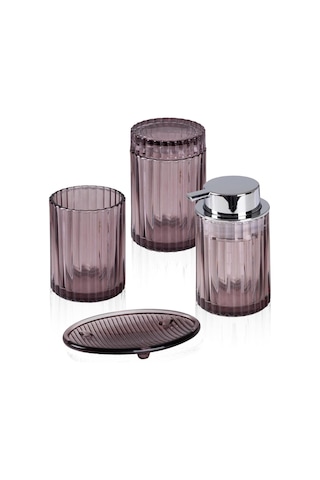 Vinka Banyo Seti 4 Parça Mor 300 Ml