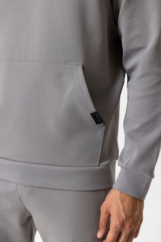 Backandbond Gri Regular Fit Pamuklu Kapüşonlu Kanguru Sweatshirt
