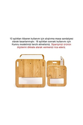 Mınera Serçe 1 Masa Ve 1 Sandalye Naturel&beyaz Çok Renkli