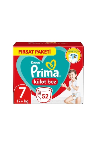 Prima Pampers Külot Bebek Bezi 7 Beden 2Xlarge Ekonomik Fırsat Paketi 104 Adet 2'li