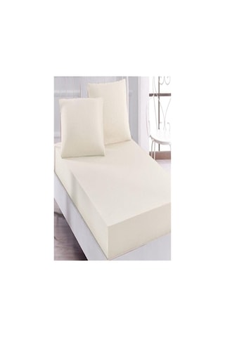 More Home Çift Kişilik Çarşaf Seti Krem + Yastık Kılıfı