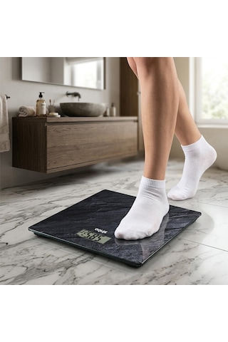 Dijital - Pilli Cam Banyo Baskülü Lcd Ekran - Sıcaklık Göstergeli 180kg/50gr 26x26cm Sinbo Sbs-4450 5570
