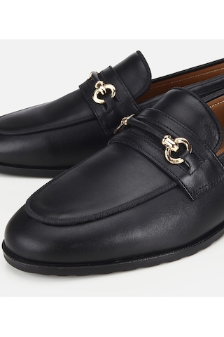 Hotiç Kadın Deri Siyah Tokalı Klasik Loafer 01ayh321320a100 01ayh321320a100