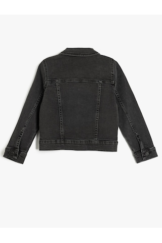 Koton Pamuklu Uzun Kollu Düğmeli Denim Ceket Siyah 5skg20008ad Siyah