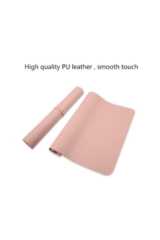 Tongxida Cbtx Çok İşlevli Deri Klavye Pedi Mouse Pad, 90x45cm Safir Mavi, Bilgisayar Masa Matı