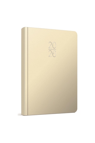 Gıpta 2026 Günlük Çizgili Ajanda 14x20 Cm 100-eck Krem Krem