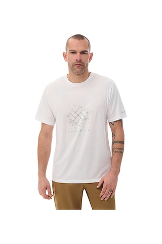 Columbia Cs0480 Csc M Splatter Gem Ss Tee Erkek T-shirt-33094 Beyaz
