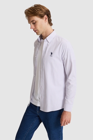 U.S. Polo Assn. U.s. Polo Assn. Erkek Lila Gömlek Desenli 50324659-vr034