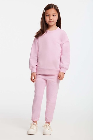 Grimelange Grımelange Jabor Kız Çocuk Nakışlı Bisiklet Yaka Comfort Pembe Eşofman Takımı Pembe