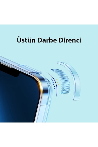 Baseus Crystal Apple iPhone Uyumlu 14 Plus 6.7 Magsafe Silikon Kılıf + Tempered Ekran Koruyucu Set- 5775