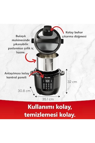 Instant Pot RIO 5.7 L 1000 W 7 in1 Buharlı Pişirici