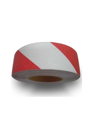 Kırmızı-beyaz Merdiven-zemin Kaydırmaz Bant 50mm X 25mt