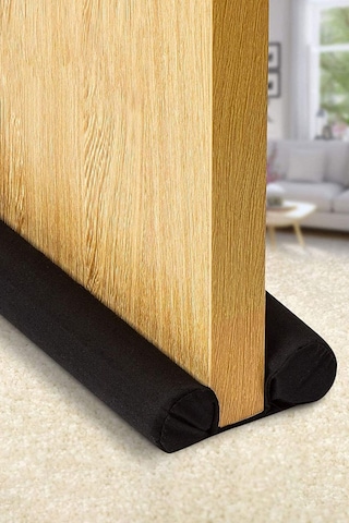 Siyah Yıkanabilir Kumaş Kapı Altı Rüzgar Toz Önleyici 5'li