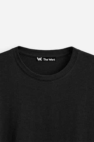 Thewert Sus Çocuk Tasarım Sırt Baskılı Pamuk Siyah Oversize T-shirt