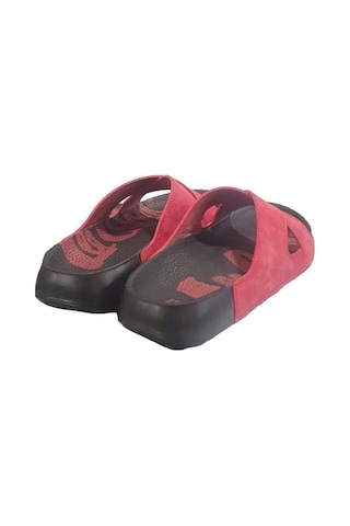 Lee Cooper Orthopedix 2014 Çapraz Bantlı Suya Dayanıklı Suya Dayanıklı Unisex Terlik Kırmızı