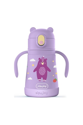 Sipnjoy - Sippypals Çocuk Su Termosu 360 Ml - Mor