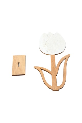 Xiyyadms Yılbaşı Ev Dekorasyonu Ahşap Açık Kesim Lale, Kuzey Avrupa Stili Festivite Atmosferi Oluşturucu Aksesuar