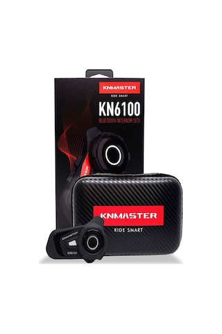 Knmaster Kn6100 Motosiklet Bluetooth Interkom Kulaklık Seti Siyah