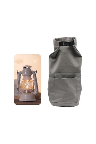 Suntek Kamp Fener Saklama Çantası Piknik Yürüyüş Sırt Gri