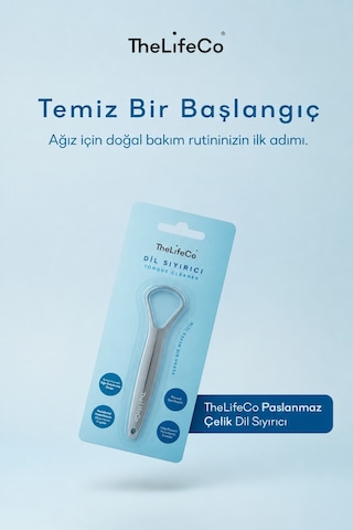 Thelifeco Paslanmaz Çelik Dil Temizleyici - Dil Sıyırıcı
