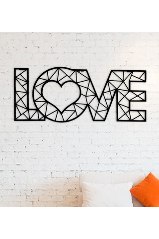 Love Figürlü Metal Duvar Objesi