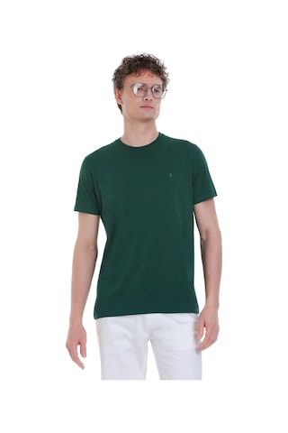Hatemoğlu Yeşil Regular Fit 100% Pamuk Bisiklet Yaka Tişört 1996543 Yeşil-02