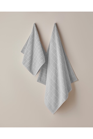 English Home Chequer Pamuk Banyo Havlusu 80x150 Cm Gri Gri