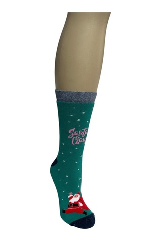 3'lü Yılbaşı Havlu Kadın Soket Çorap Yeşil