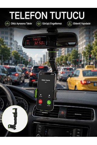 Ayarlanabilir Dikiz Aynası Telefon Tutucu Görüş Açısını Engellemeyen Araç Aparatı Renkli