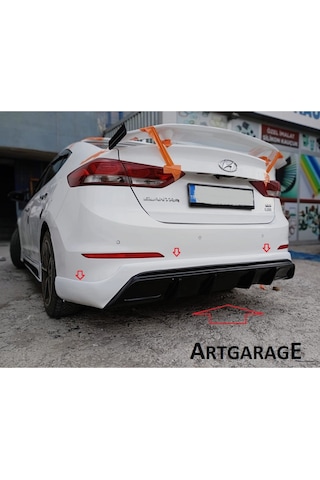 Hyundai Elantra 2016-2018 Gtx Arka Tampon Eki-fiberglass-boyasız