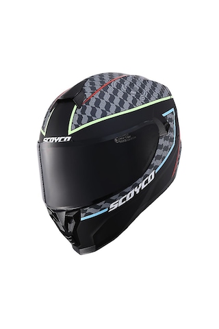 Scoyco Double Ve Güneş Vizörlü Full Face Motosiklet Kaskı