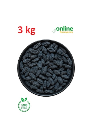 Online Kuruyemiş Siyah Üzüm Çekirdekli 3 KG