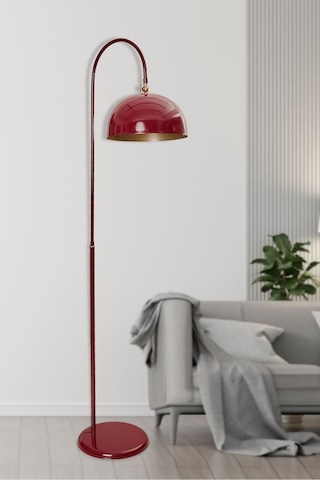Luzarana Sonart Lambader Bordo Metal Tasarım Lüx Yerden Aydınlatma Sarı