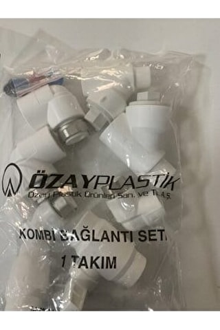 Bymet Dirsekli Kombi Bağlantı Montaj Seti Poşetli Paket