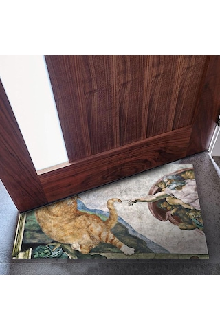 Monnhein Kedi Köpek Komik Tasarımlı Dekoratif Kapı Önü Paspas, Dış Mekan/ev İçi/banyo/mutfak/yatak Odası/giri Genel