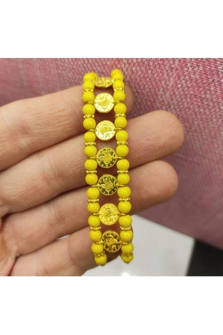 Oriental Kuyumculuk Jewellery Sarı Taşlı Bileklik Gold