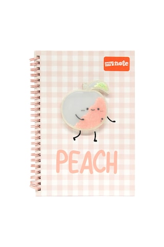 A5 Spiralli Şeftali Desenli Defter 60 Yp