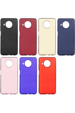 Noktaks - Xiaomi Uyumlu Xiaomi Mi 10t Lite 5g - Kılıf Mat Renkli Esnek Premier Silikon Kapak - Saks Mavi
