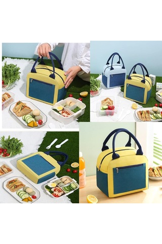 Kadınlar İçin Öğle Yemeği Çantası, Yalıtımlı Tote Çanta, Yalıtımlı Karton Öğle Yemeği Kutusu, Soğutucu Çanta, Çocuklar Ve Öğrenciler İçin Su Geçirmez Öğle Yemeği Düzenleyici Çok Renkli