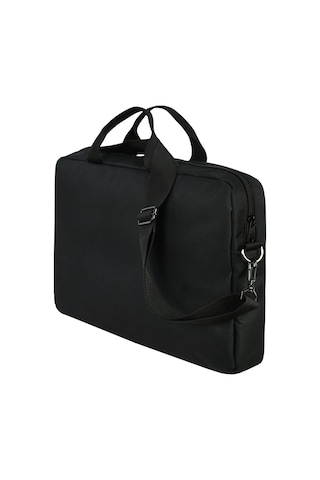 Galb Leather Gunluk Kullanim Siyah 15,4 Inc Cok Amacli Laptop Ve Evrak Cantasi