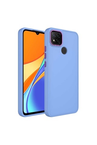 Zore Redmi 10a Kılıf Metal Çerçeve Ve Buton Tasarımlı Silikon Msra Luna Kapak - Lila Lila