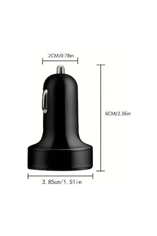6 Portlu Hızlı Araç Şarj Cihazı - 4 Usb + 2 Type-c Çıkışlı Dijital Göstergeli Oto Şarjı