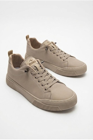 Fort Noka North Rahat Lastik Bağcıklı Sneaker Keten Erkek Ayakkabı Bej